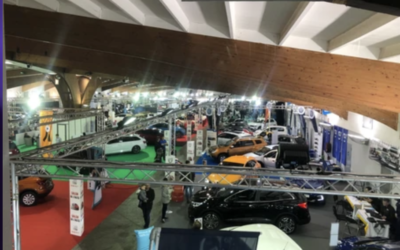 Installation des stands du Salon de l’Auto 2018 d’Epinal